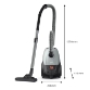 Philips XD2142/12 sesalnik z vrečko – dimenzije