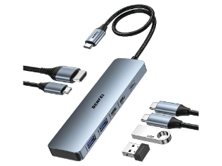 Slika 000377grey 100W USB-C HUB 6-in-1