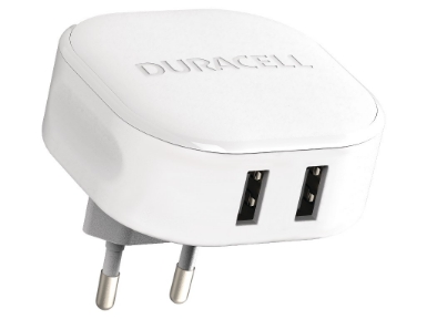DRACUSB16W-EU Duracell 2x2.4A USB Phone/Tablet Charger
