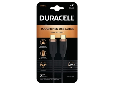 USB7034A Duracell 2m USB-C USB-C 3.2 Charge Cable