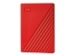 WD My Passport 2TB portable HDD USB 3.0 USB 2.0 compatible Red Retail