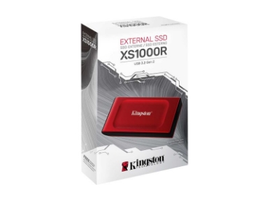 KINGSTON XS1000R 2TB SSD Pocket-Sized USB 3.2 Gen 2 External Solid State Drive Red