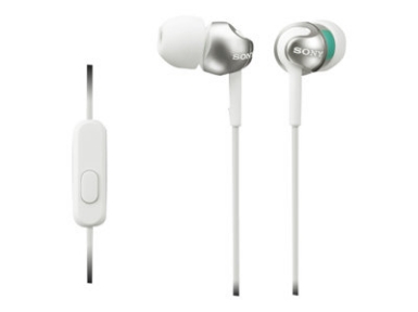 SONY MDREX110APW.CE7 WIRED IN-EAR Headphones with Microphone, White