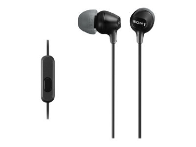 SONY MDR-EX15AP EX Series earphones with mic in-ear wired 3.5 mm jack black