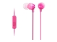 SONY MDR-EX15AP EX Series earphones with mic in-ear wired 3.5 mm jack pink