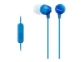 SONY MDR-EX15AP EX Series earphones with mic in-ear wired 3.5 mm jack blue