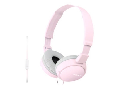 SONY MDR-ZX110AP Headphones with mic full size wired 3.5 mm jack pink