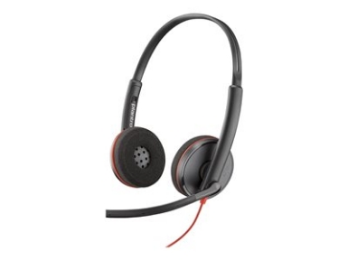 Poly Blackwire 3220 Stereo USB-C Headset +USB-C/A Adapter