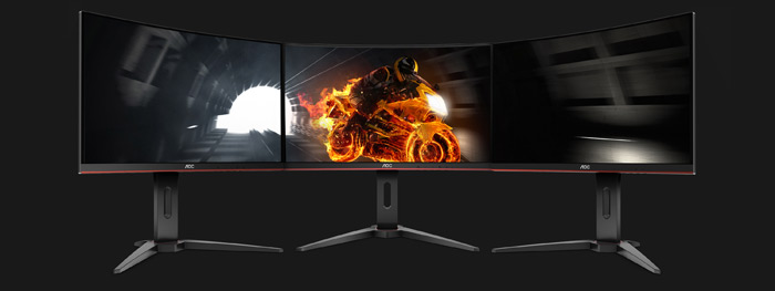 3 ukrivljeni monitorji C24G1 za impresivno simulacijsko doživetje