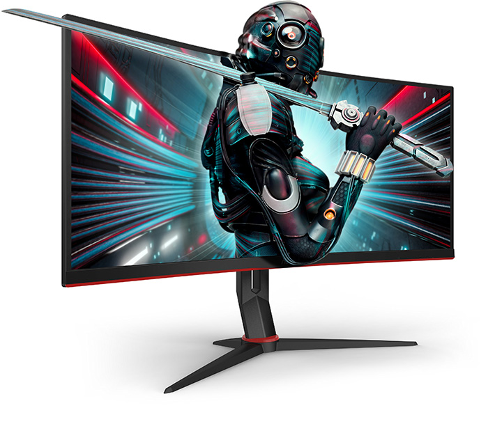gaming ukrivljen monitor AOC CU34G2