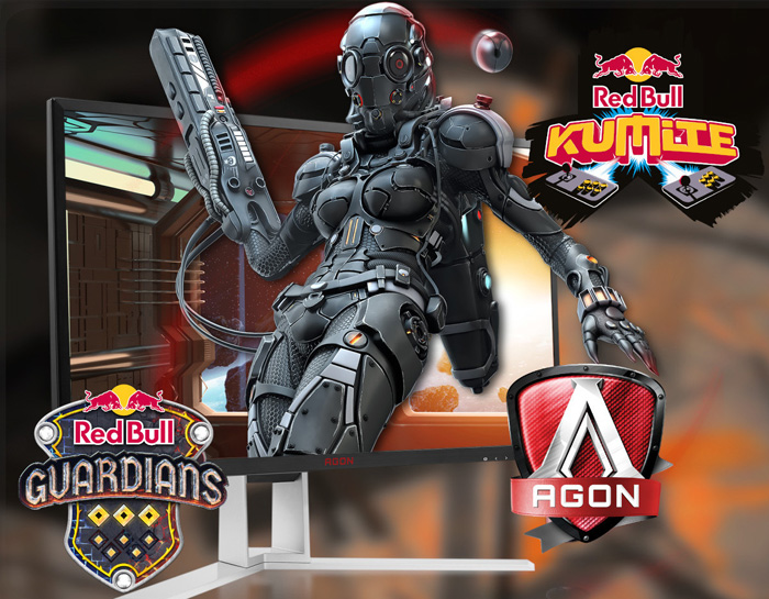 Aoc gaming monitroja na Red Bull Guardians in Red Bull Kumite