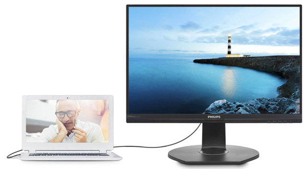 Philips FHD LCD monitor ZUSB-C dock 241B7QUPBEB